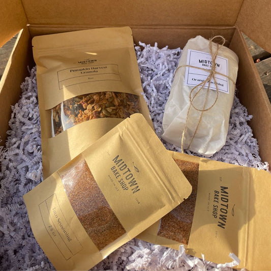 Sweet & Savory Delight Box Gift Box {Small Bread, Granola, Small Taco & Small Chili Seasoning}